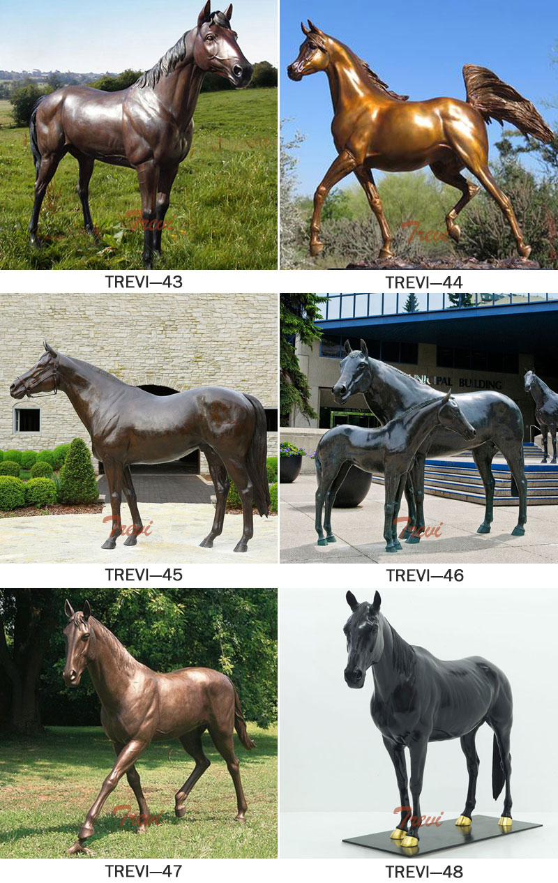 Bronze standing horse sculptures designs