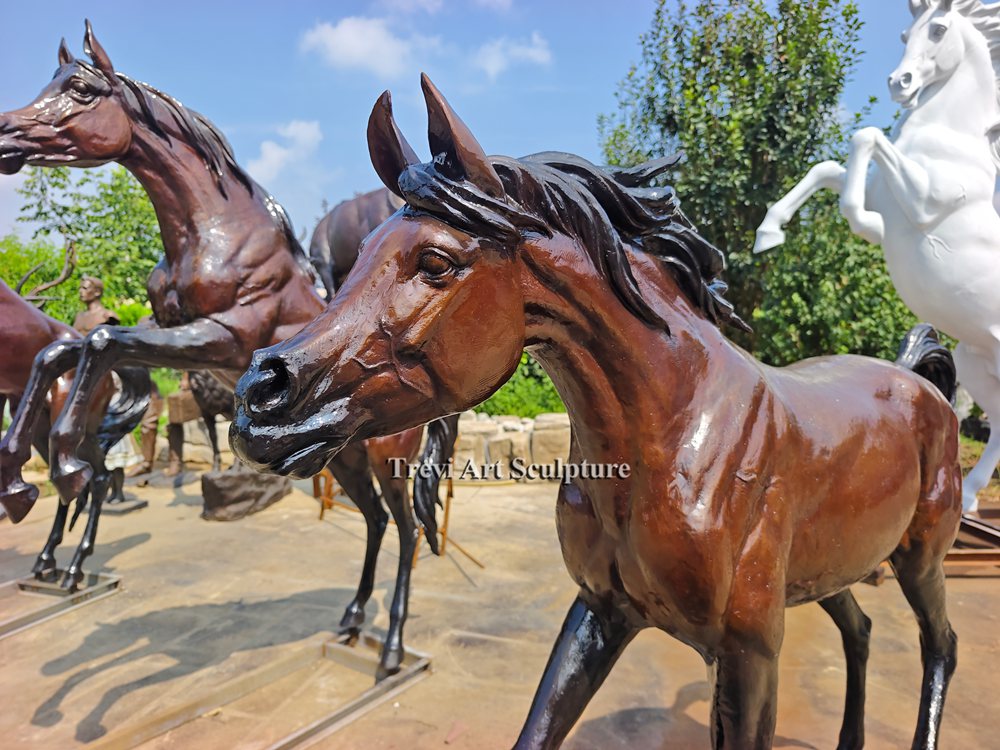 Welding & Chasing stage of bronze horse production