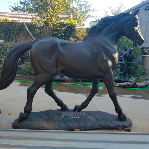 Rearing Stallion Life-Size Bronze Sculpture - Statue.com