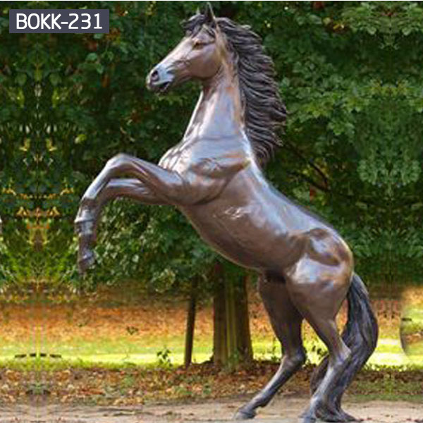 brass rearing horse statue | eBay
