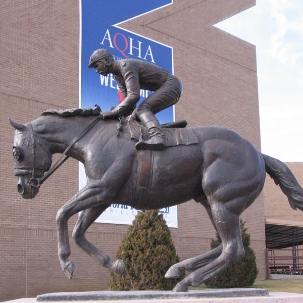 8ft Bronze horse racing statues with male jockey riding for sale