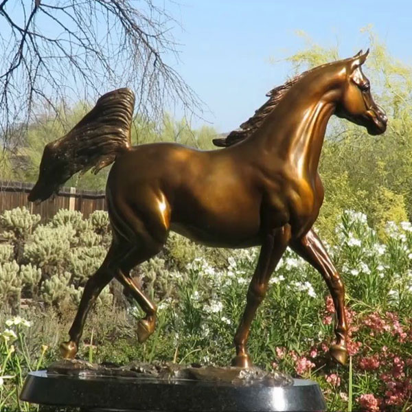 Bronze arabian horse statues garden size for sale