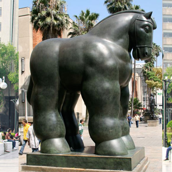Bronze casting botero fat horse sculpture price new York