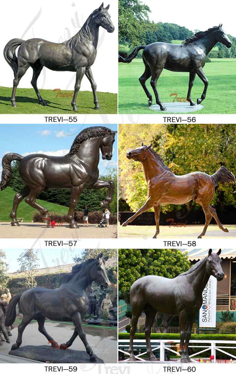 Bronze-standing-horse-statues