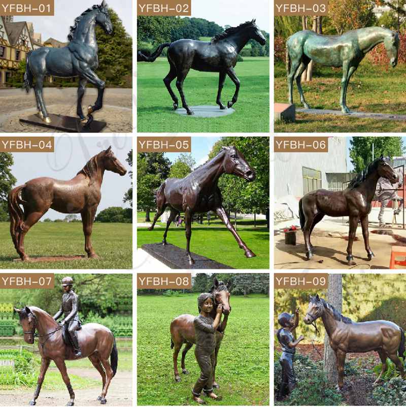 Giant Garden Bronze Horse Sculpture