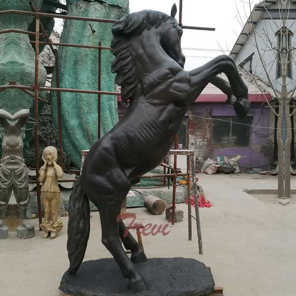 Cheap Price Outdoor Large Bronze Rearing Horse Statue Factory Supply BOKK-560
