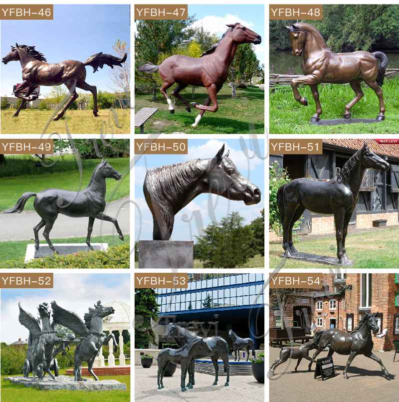 Antique Bronze Horse Statues for Sale for Garden Decor