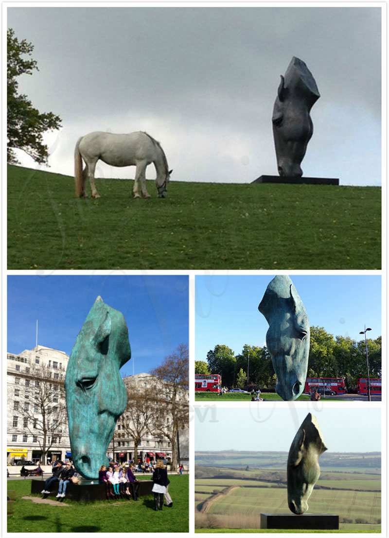 horse head statues large