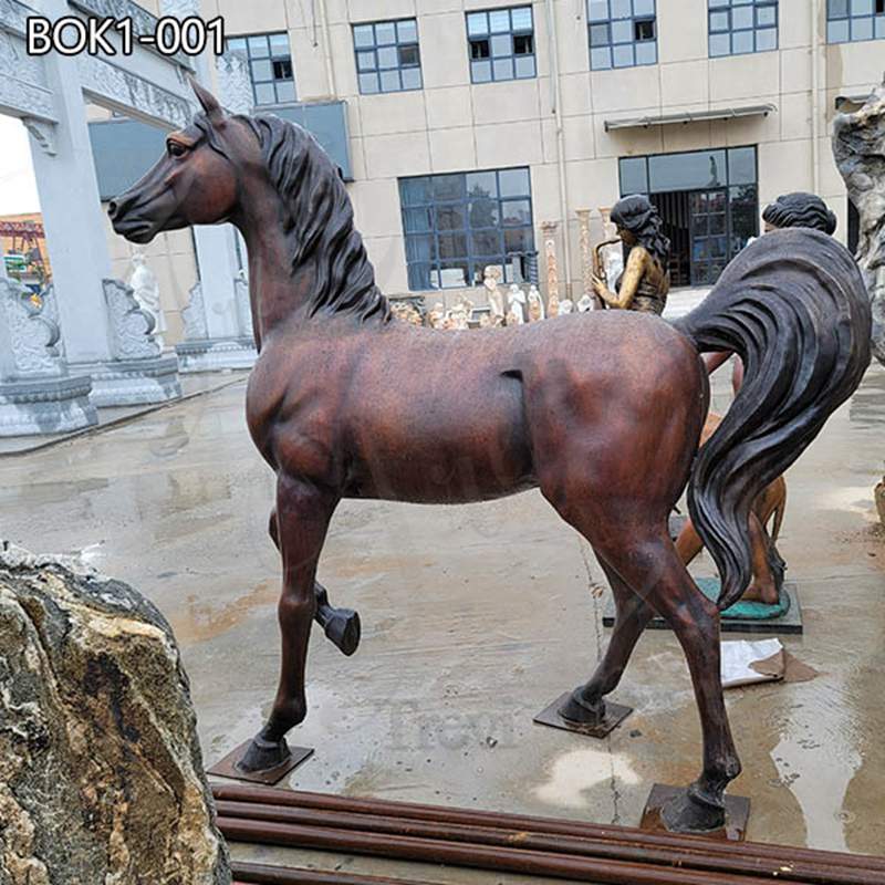 Realistic Arabian Horse Bronze Sculpture Factory Supplier BOK1-001