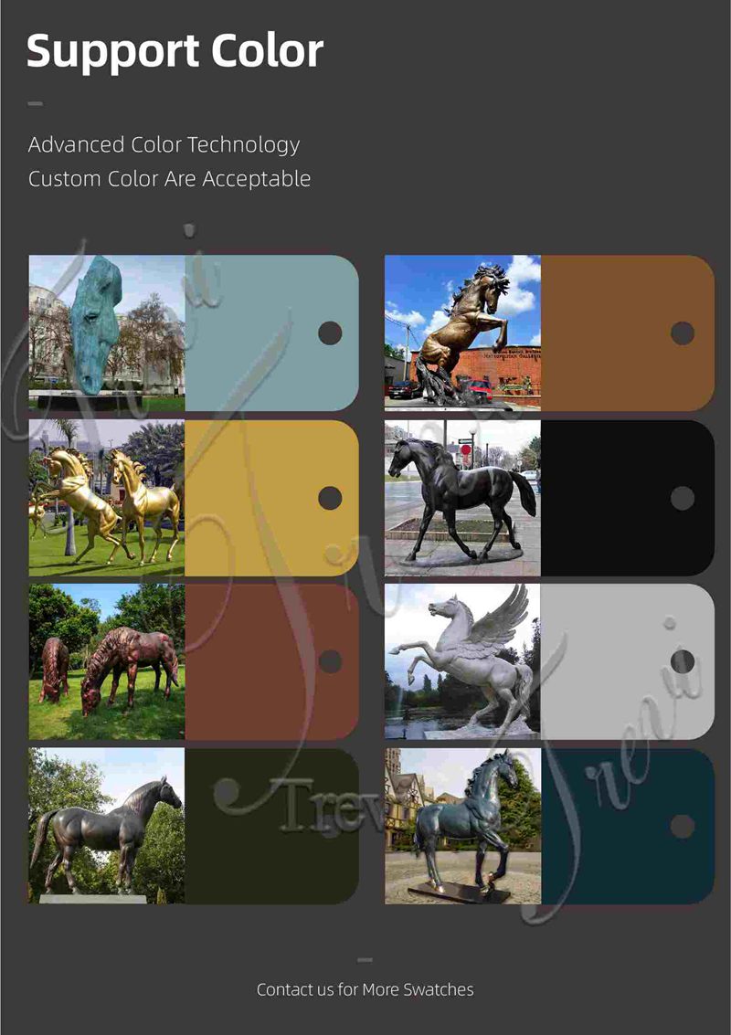 more color choices for the bronze horse statue-Trevi Statue