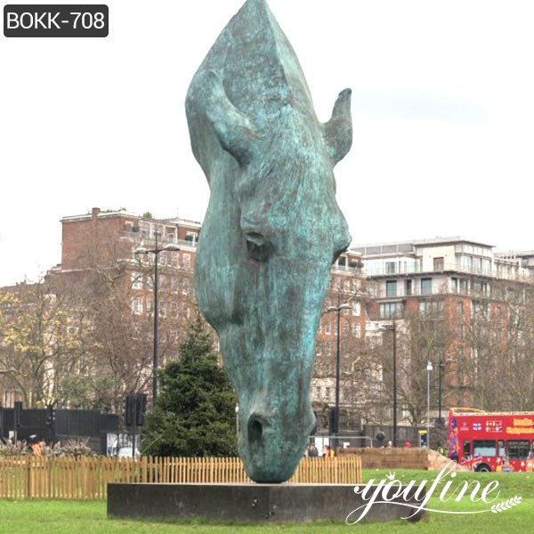 Custom Made Antique Large Bronze Horse Head Sculpture for Sale BOKK-708