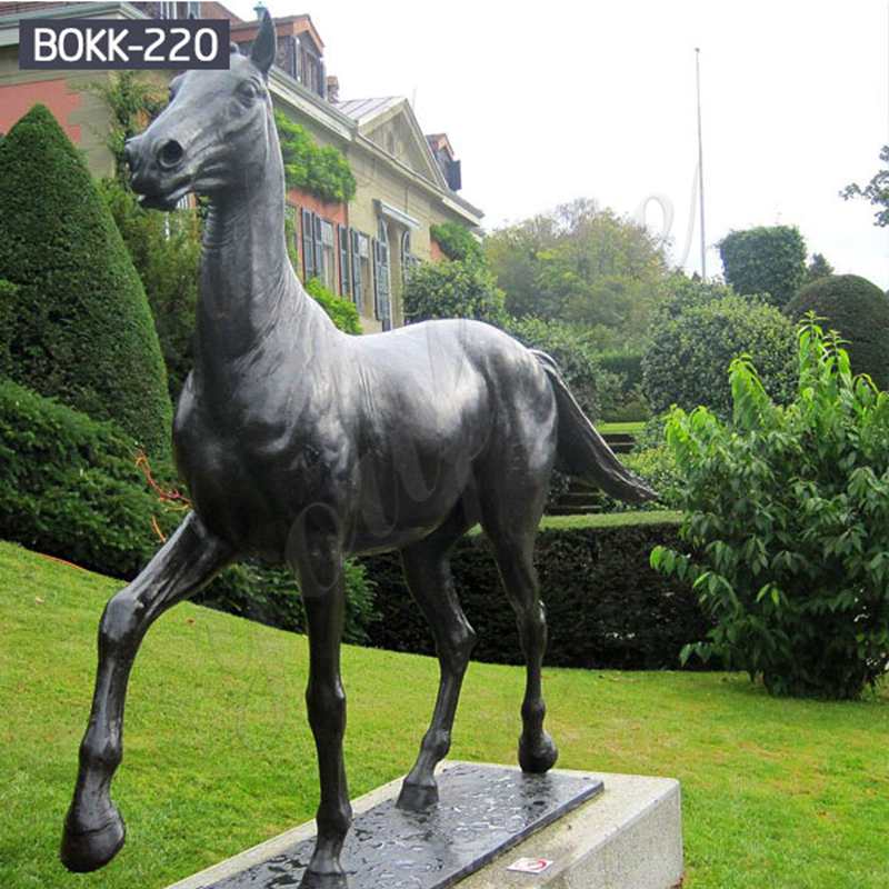 Life Size Outdoor Antique Bronze Horse Sculptures for Sale BOKK-220