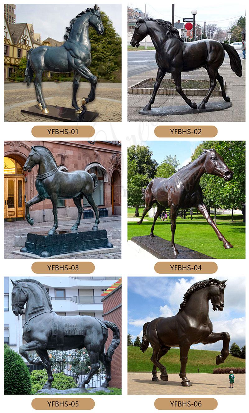Various Bronze Horse Statues Design