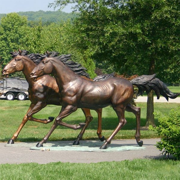 Life-Size Group Bronze Horse Statues for Outdoor Decor Supplier BOK1-137