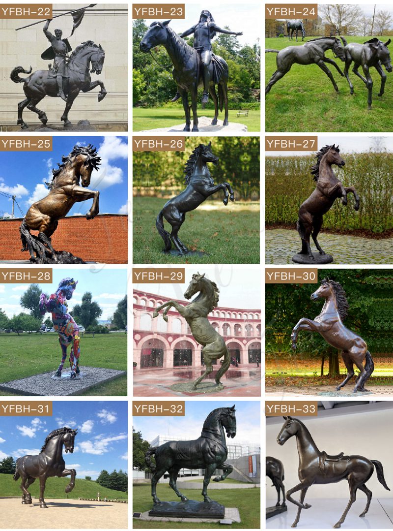 Various Bronze Horse Statues Design