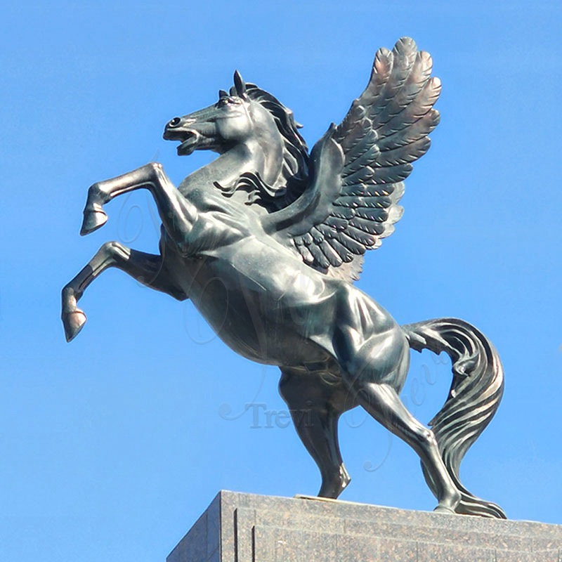 Large Bronze Horse Winged Pegasus Statue Garden Decor for Sale
