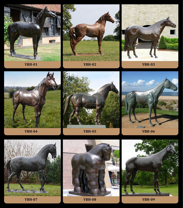 Life Size Bronze Jumping Horse Statue 
