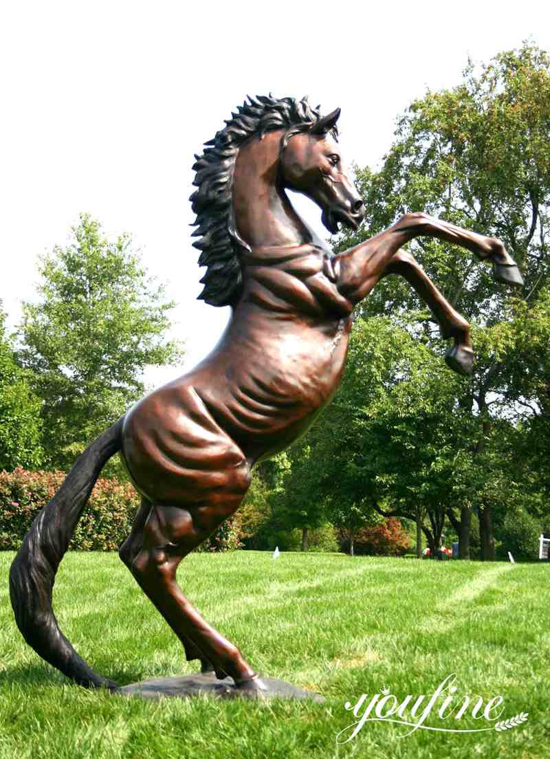 Life Size Bronze Jumping Horse Statue