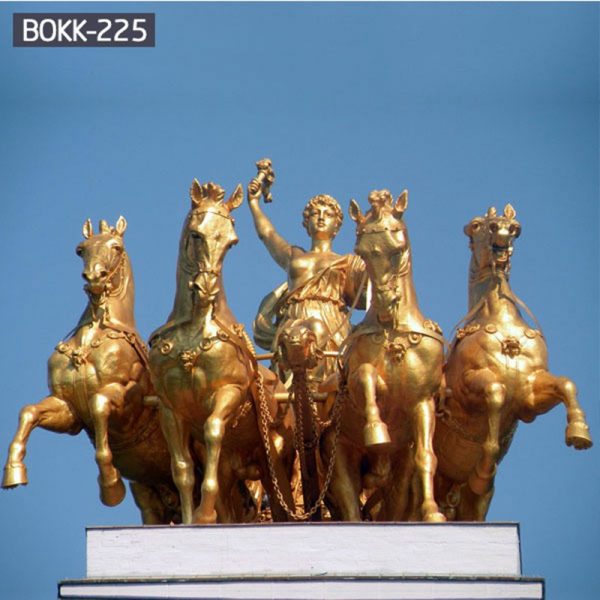 Gold Bronze Horse Sculpture
